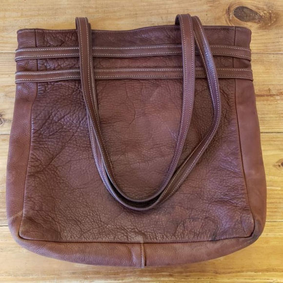Handbags - 100% Brown Leather Bag Purse Boho